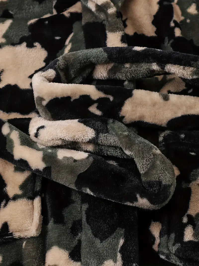 Peignoir de Bain Enfant Polaire avec Imprimée Camouflage