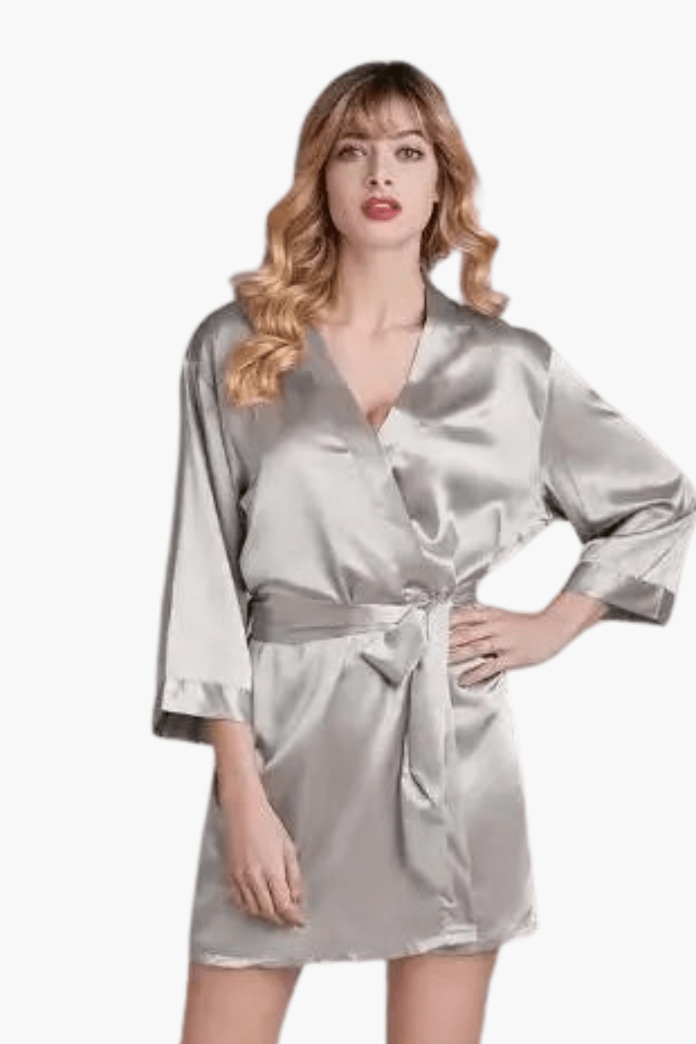 Kimono Femme Satin Soie – Court & Léger