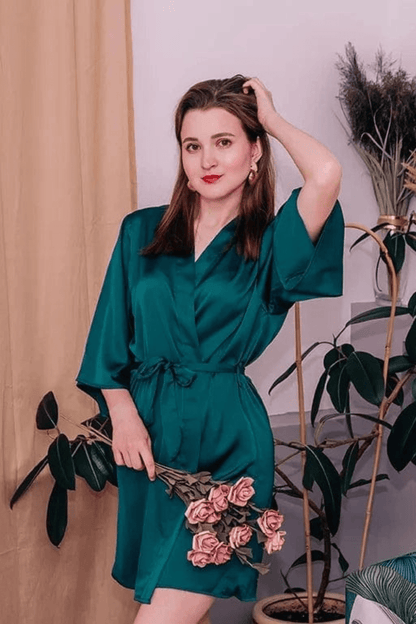 Kimono court en Satiné Femme – Légèreté & Élégance Intemporelle