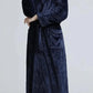 Peignoir chaud long femme en polaire ultra douce